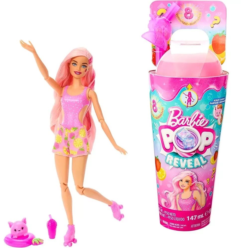 Акція на Кукла Barbie Pop Reveal Сочные фрукты Клубничный лимонад (HNW41) від Stylus