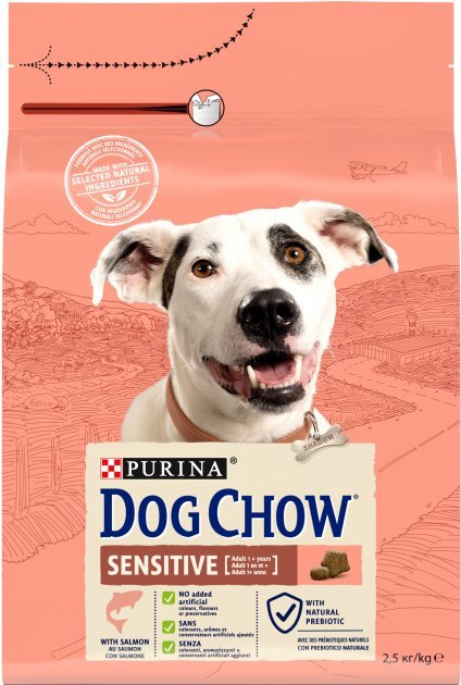 

Сухий корм Purina Dog Chow Sensitive для собак із чутливим травленням з лососем 2.5 кг (7613034488268)