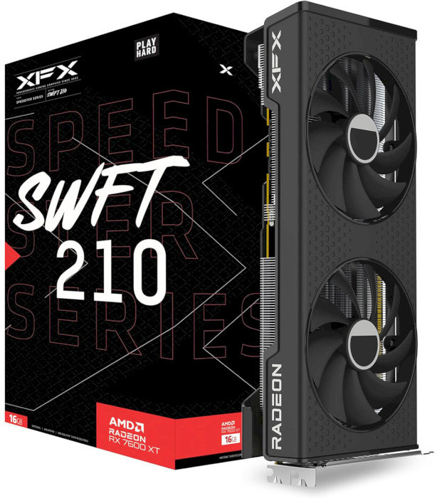 Акція на Xfx Speedster Swft 210 Amd Radeon Rx 7600 Xt (RX-76TSWFTFP) від Stylus