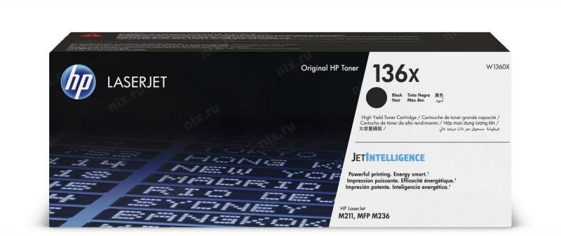 

Hp Lj 136X Black 2.6K для Lj M211/M212/M236 (W1360X)