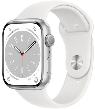 

Apple Watch Series 8 45mm Gps Silver Aluminum Case with White Sport Band (MP6N3) Ua Approved Вітринний зразок