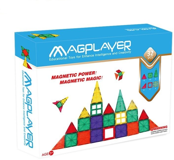 

Конструктор Magplayer магнітні плитки 32 ел. (MPL-32)