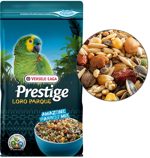 Акція на Корм Versele-Laga Prestige Premium Loro Parque Amazone Parrot Mix для середніх і великих папуг 1 кг (222 089) від Y.UA