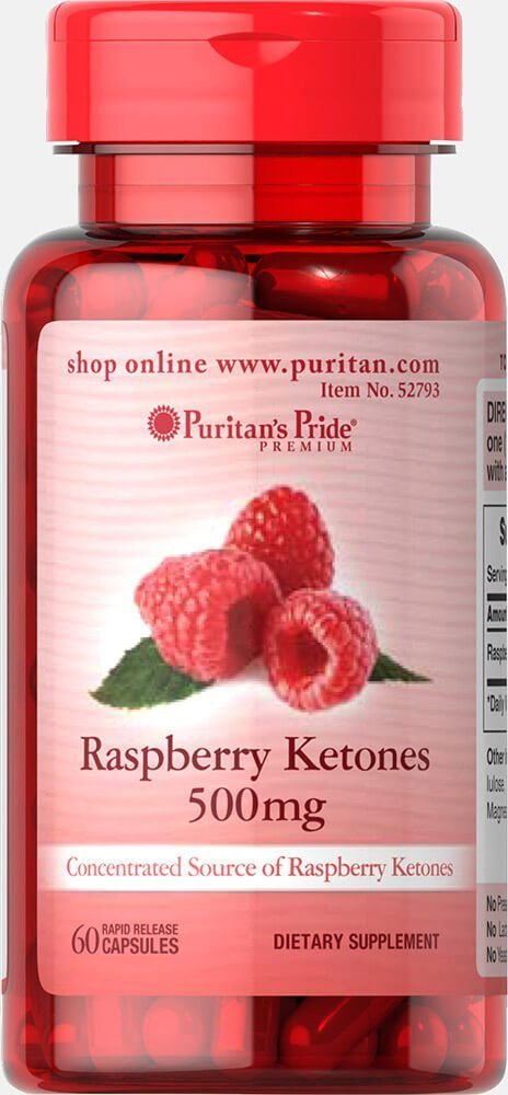 

Puritan's Pride Raspberry Ketones 500 mg-60 Capsules