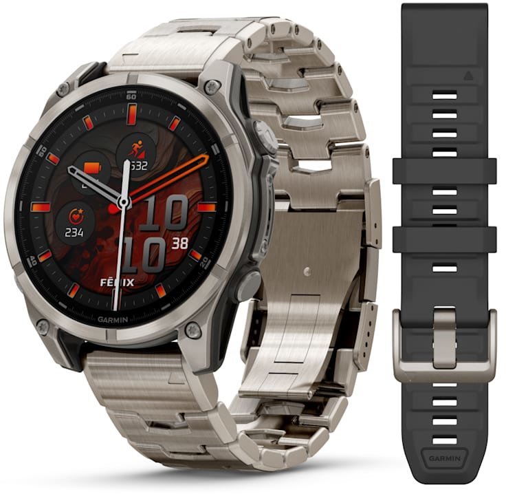 Акція на Garmin Fenix 8 Amoled 47mm Sapphire Titanium with Vented Titanium Bracelet (010-02904-40) від Y.UA