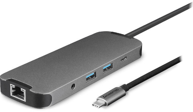 Акція на Chieftec Adapter USB-C to HDMI+2xUSB3.2+RJ45+USB-C+SD/TF+3.5mm+PD 80W (DSC-901) від Stylus