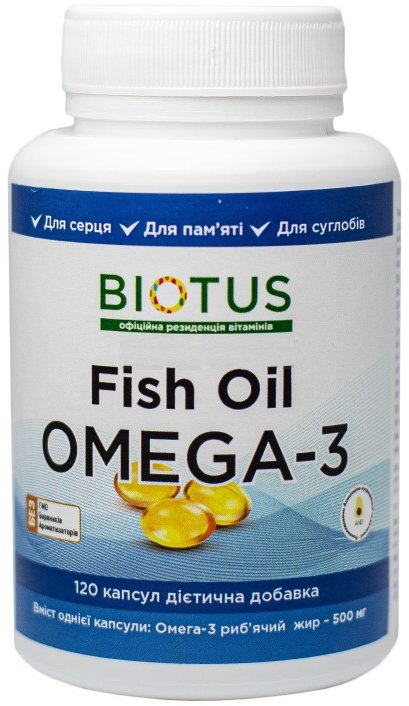 

Biotus Omega 3 Fish Oil 120 capsules (BIO-530029)