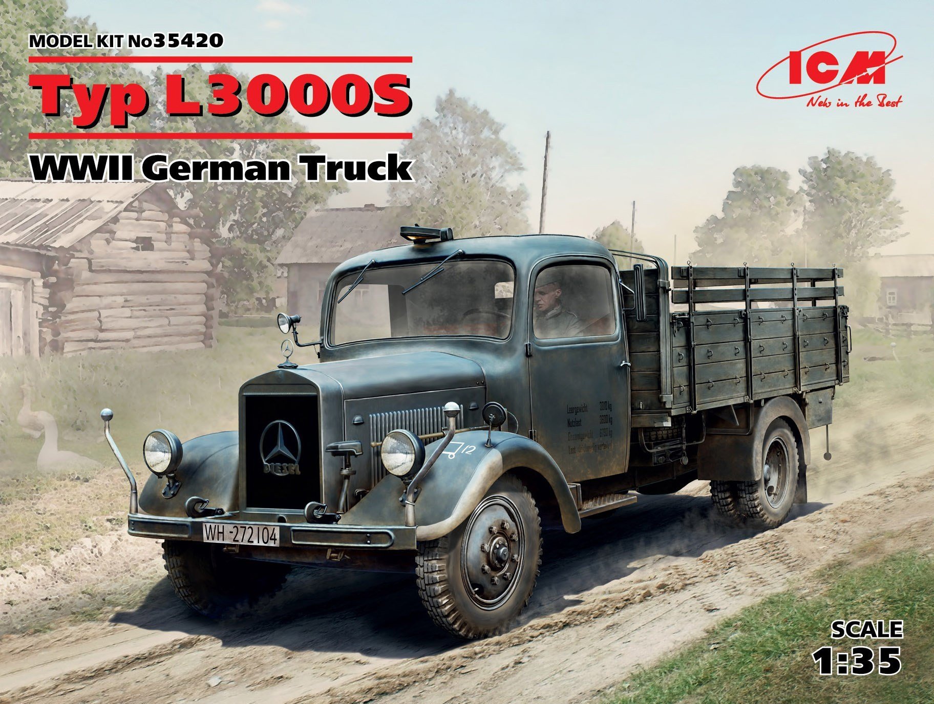 

Германский грузовой автомобиль Typ L3000S, 2 МВ, Wwii German Truck (ICM35420)