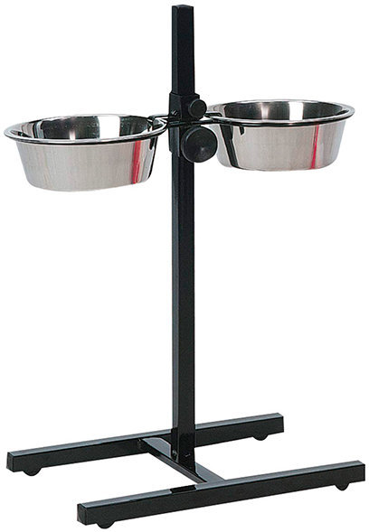 Акція на Миски Flamingo H-Stand With Dishes для собак на штативе 60 см 2х2.5 л (43158) від Stylus