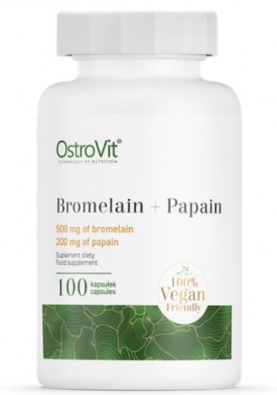 

OstroVit Bromelain + Papain Бромелайн + Папаин 100 капсул