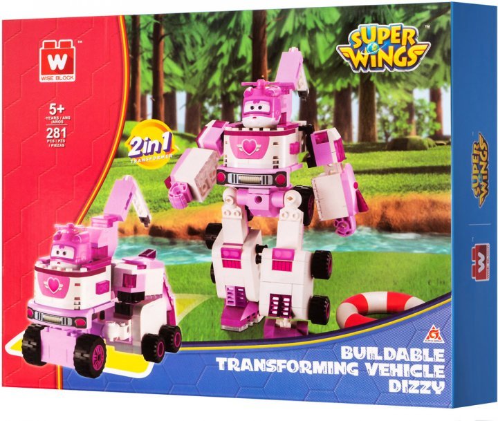 

Конструктор-трансформер Super Wings Small Blocks 2-in-1 Buildable Transforming Vehicle Dizzy Диззи (EU385006)