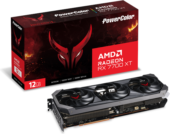 Акція на PowerColor Red Devil Amd Radeon Rx 7700 Xt 12GB GDDR6 (RX 7700 Xt 12G-E/OC) від Stylus