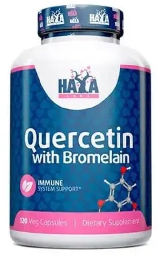 Акція на Haya Labs Quercetin with Bromelain Кварцетин с Бромелаином 120 веганских капсул від Stylus