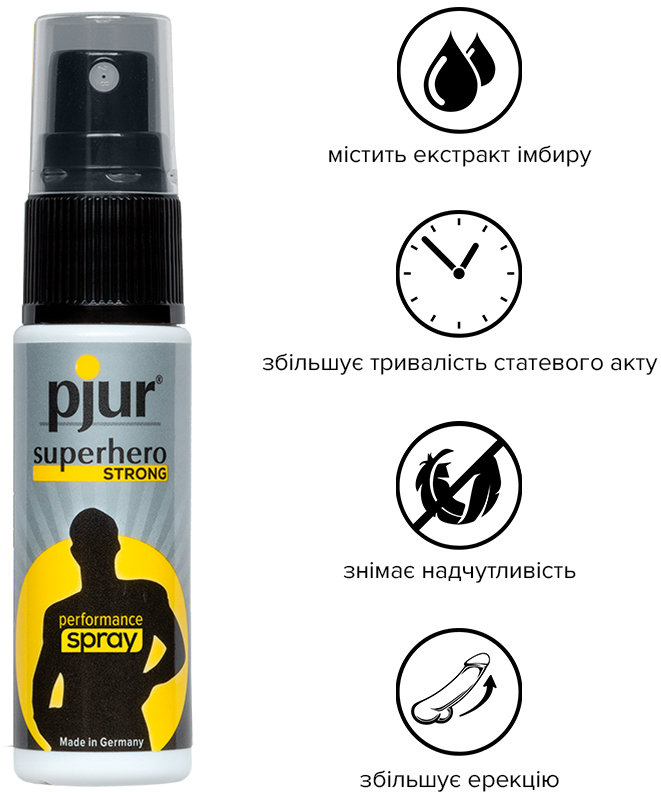 

Пролонгує спрей для чоловіків pjur Superhero Strong Spray 20 ml