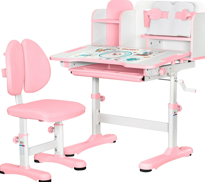 

Комплект мебели (стол + стульчик + полка) Evo-kids BD-28 Panda Pink (BD-28 PN)