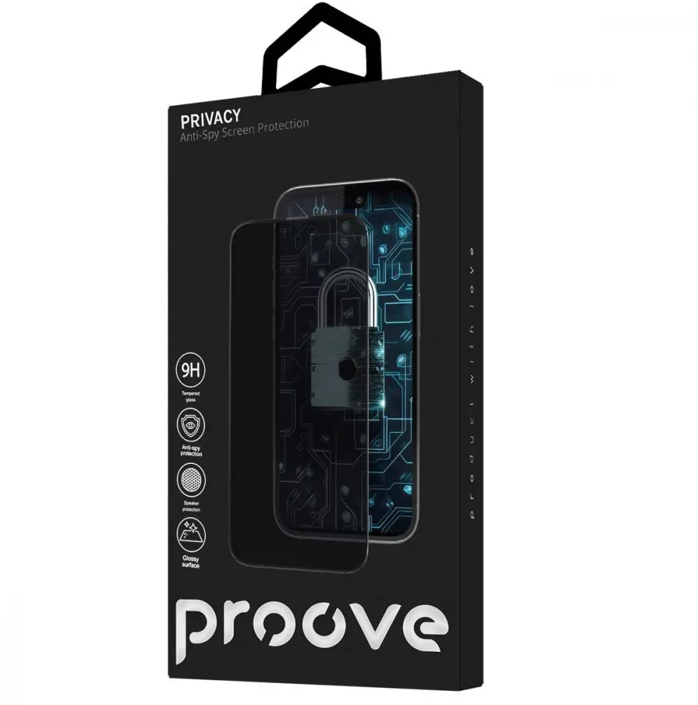 

Proove Tempered Glass Privacy Black for iPhone 15 Pro Max