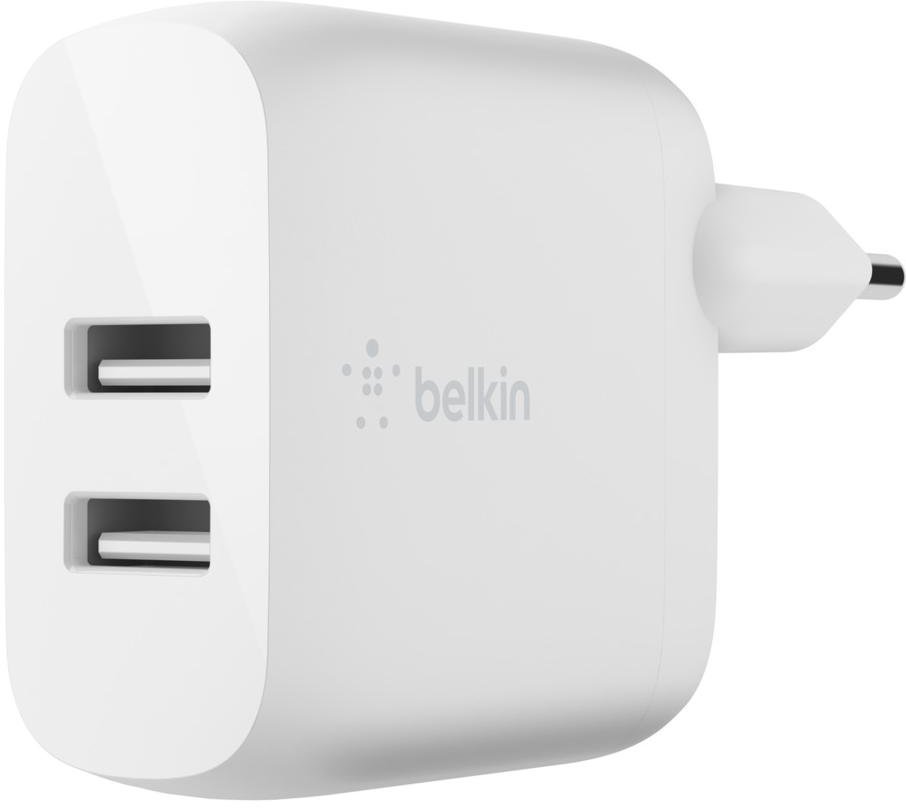 Акція на Belkin Wall Charger Home 2xUSB 24W White (WCB002VFWH) від Y.UA