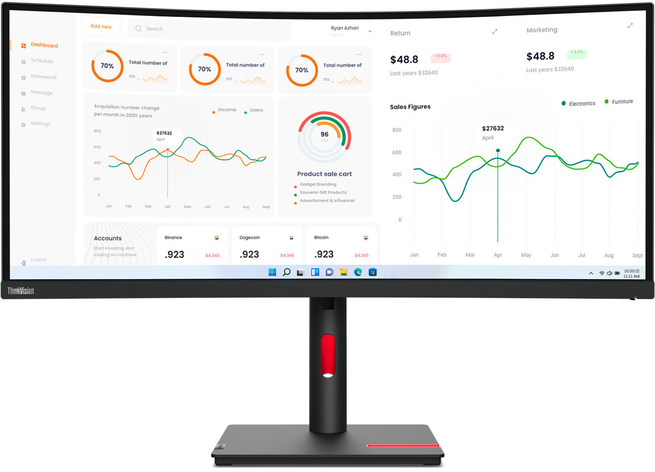 Акція на Lenovo ThinkVision T34w-30 (63D4GAT1UA) від Stylus