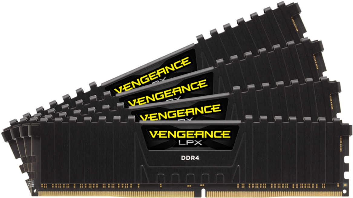 

Corsair 64 Gb (4x16GB) DDR4 3000 MHz Vengeance Lpx Black (CMK64GX4M4D3000C16)