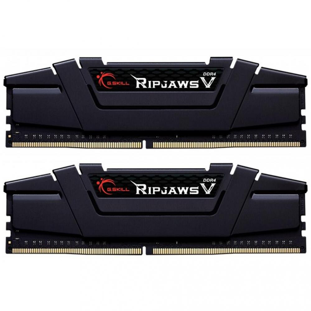 Акція на G.Skill 64 Gb (2x32GB) DDR4 3200 MHz Ripjaws V Classic Black (F4-3200C16D-64GVK) від Stylus