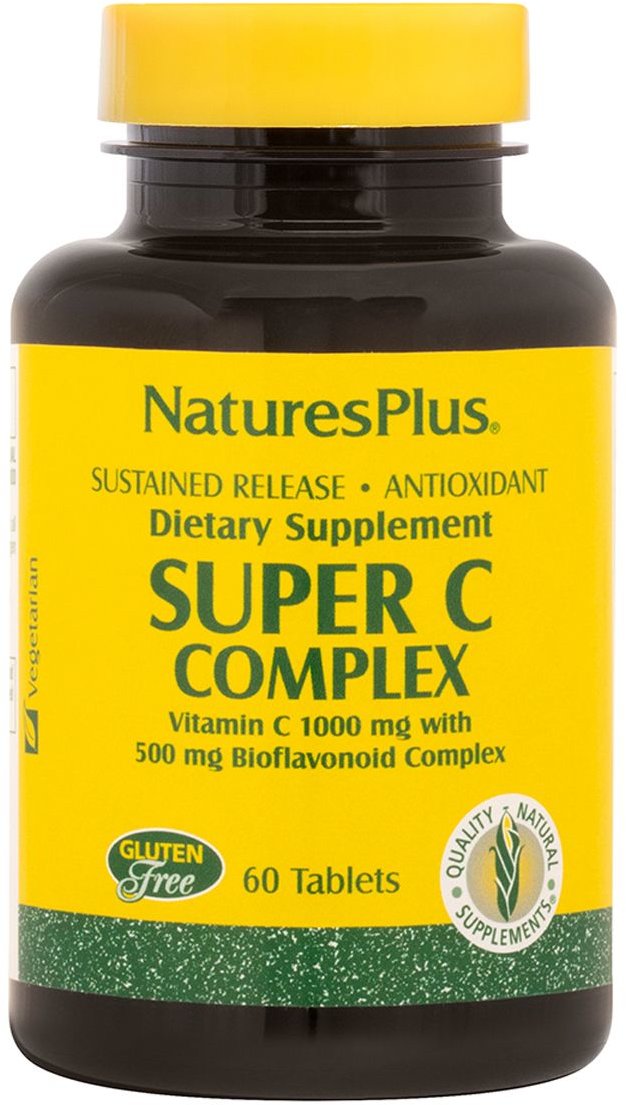 

Супер Комплекс Вітаміну С з Біофлавоноїдів Nature's Plus Super C Complex, 1000/500 mg, 60 Tablets (NTP2479)