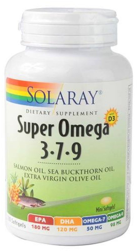 

Solaray Super Omega 3-7-9, 120 Softgels (SOR-61009)