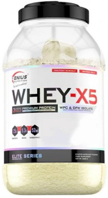 Акція на Genius Nutrition Whey-X5 Backed 2000 g / 61 servings / Apple від Stylus