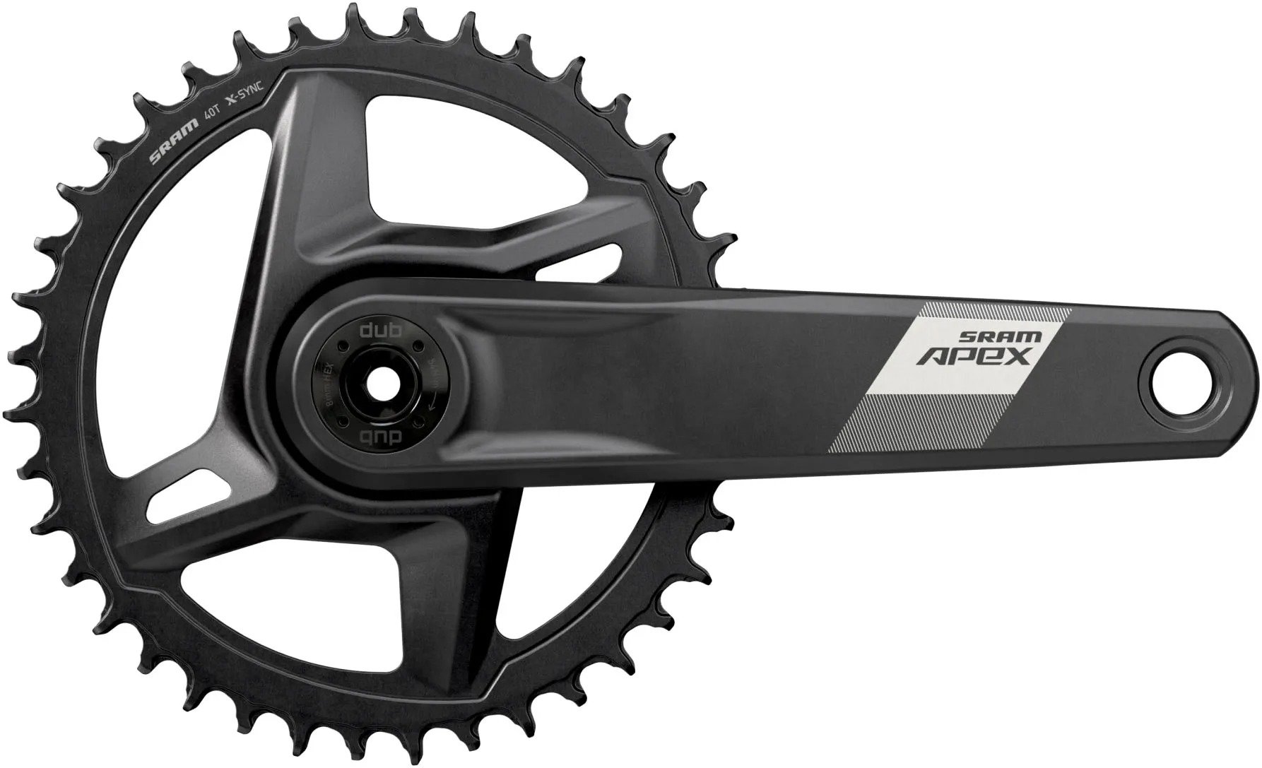 

Комплект шатунов Sram Apex 1 Dub WIDE, 175мм 40T, черные (OEM) (CHW-68-39)