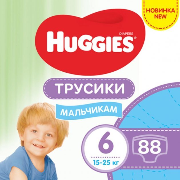 

Підгузки Huggies Pant (6) Boy M-Pack (44x2) x1