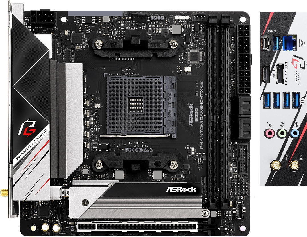 Акція на ASRock B550 Phantom GAMING-ITX/AX від Stylus