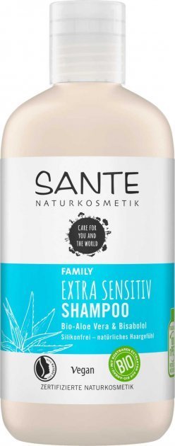 

Sante Family Extra Sensitive Shampoo БИО-Шампунь для чувствительной кожи головы алоэ вера и бисаболол 250 ml