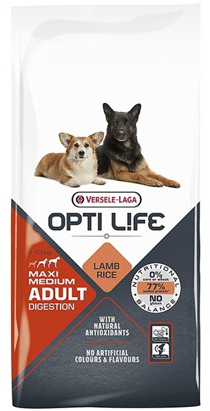 Акція на Сухой корм Opti Life Adult Digestion Medium & Max Ягненок для собак с чувствительным пищеварением средних и крупных пород 12.5 кг (59176) від Stylus