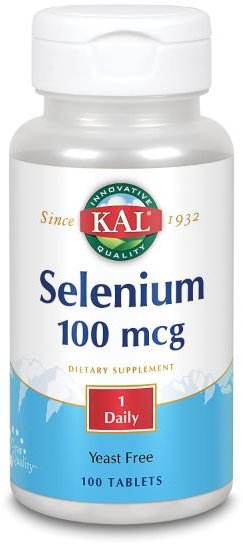 

Kal Selenium Yeast Free 100 mcg Селен без дрожжей 100 таблеток