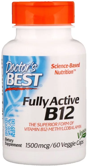 

Doctor's Best Best Fully Active B12 1500 mcg 60 Caps (DRB-00286)