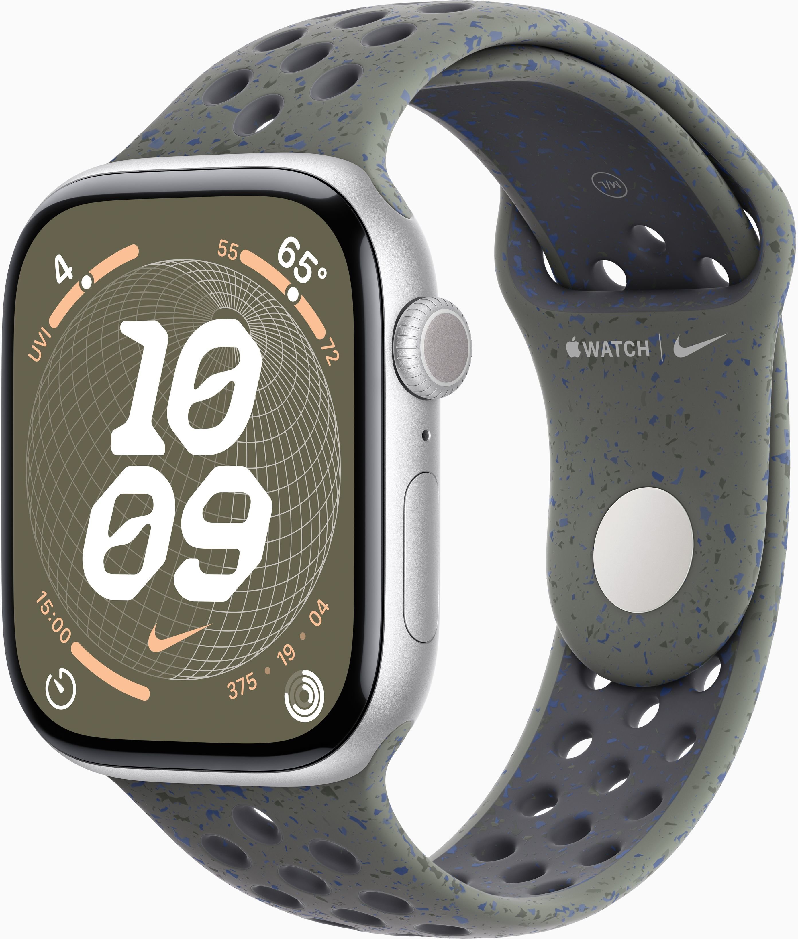 Акція на Apple Watch Series 10 46mm Gps Silver Aluminum Case with Cargo Khaki Nike Sport Band - M/L (MWX03+MYLE3) від Stylus