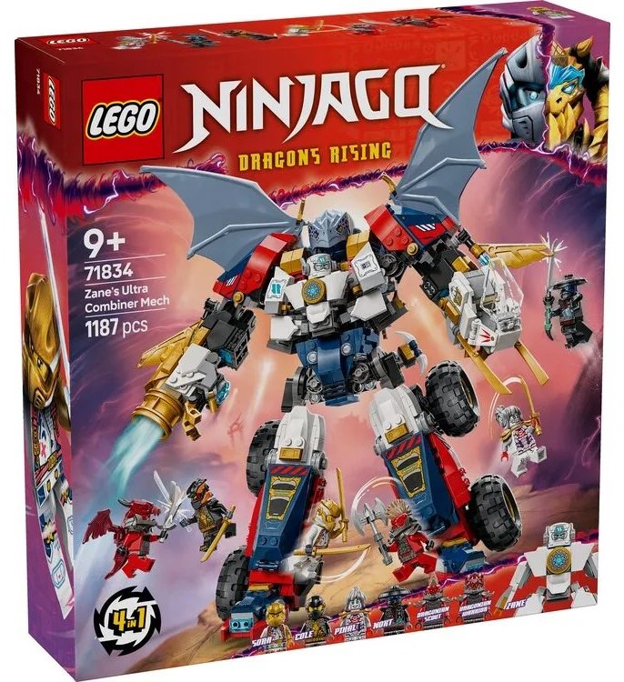 Акція на Конструктор Lego Ninjago Ультраобъединительный робот Зейна 1187 деталей (71834) від Stylus