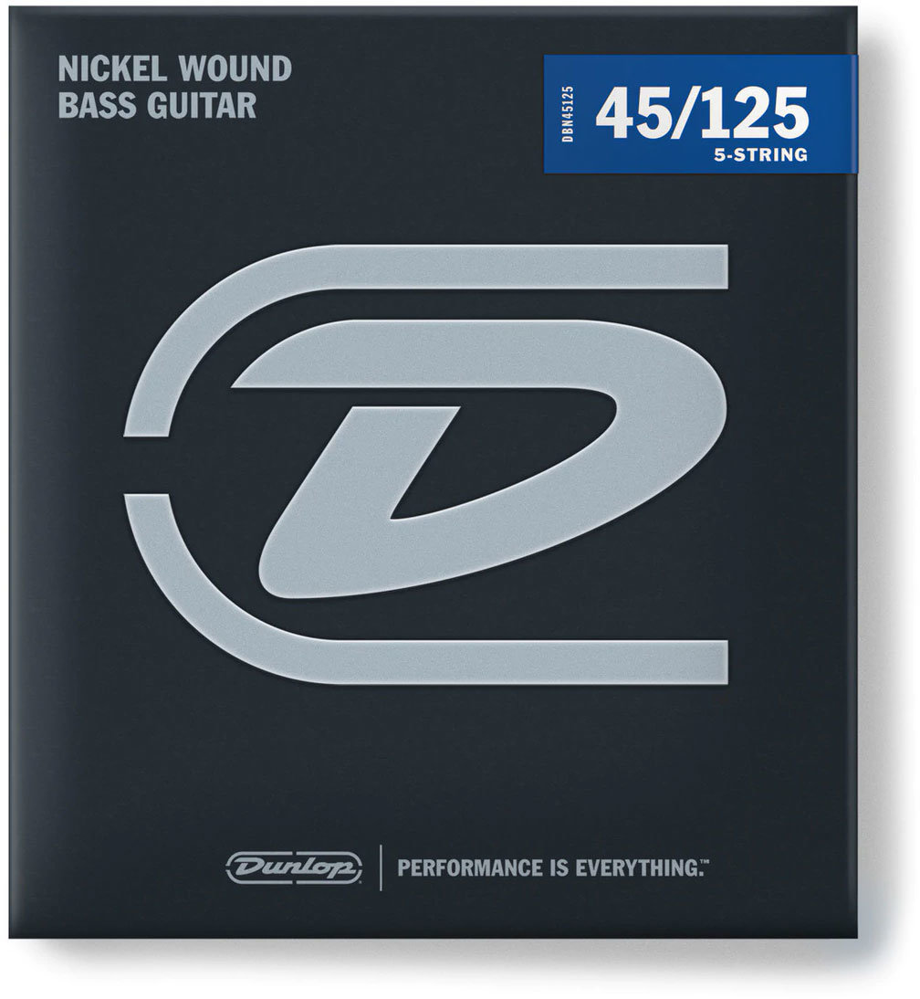 

Набор струн Dunlop DBN45125 Nickel Wound Bass Strings 5-String 45-125