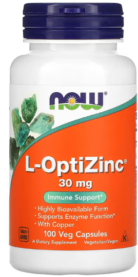 Акція на Now Foods L-OptiZinc 30 mg 100 caps від Stylus