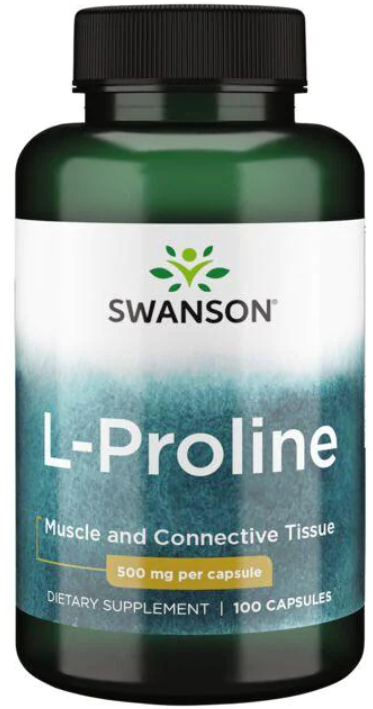 

Swanson L-Proline 500 mg Л-пролин 100 капсул