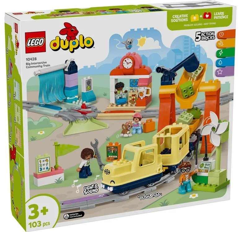 

Конструктор Lego Duplo Town Великий інтерактивний громадський поїзд 103 деталей (10428)