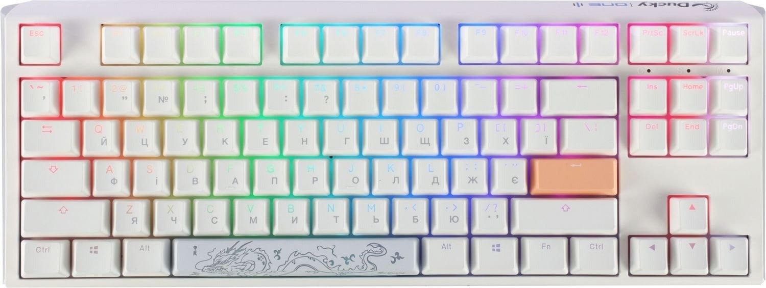 Акція на Ducky One 3 Tkl Cherry Mx Silent Red Rgb White Ua (DKON2187ST-SUAPXPWWWSC1) від Stylus