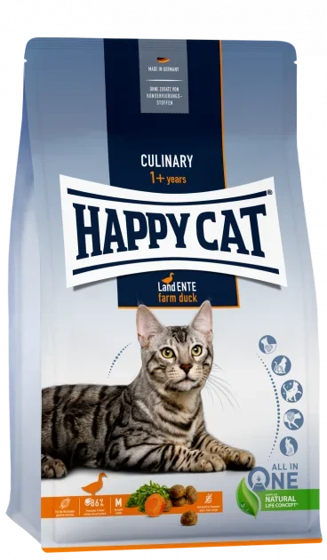 Акція на Сухой корм для кошек Happy Cat Culinary Adult L-Ente со вкусом утки 4 кг (70567) від Stylus