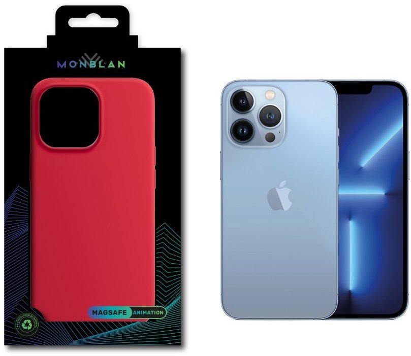 

Monblan Silicone Case з Animation & MagSafe Red для iPhone 13 Pro Max