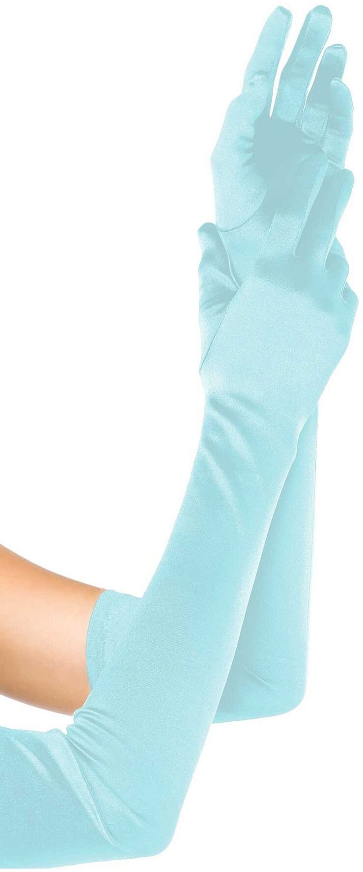 

Длинные перчатки Leg Avenue Extra Long Satin Gloves light blue