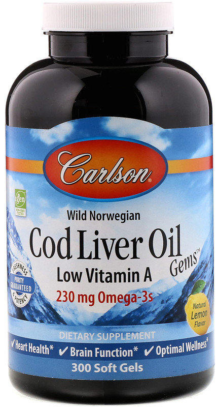 Акція на Carlson Labs Wild Norwegian, Cod Liver Oil Gems, Low Vitamin A, Natural Lemon Flavor, 300 Soft Gels (CAR-01393) від Stylus