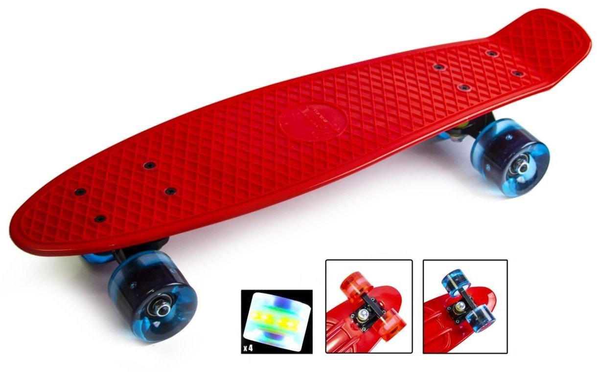 

Penny Board Red Светящиеся колеса