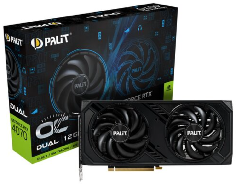 Акція на Palit PCI-E GeForce RTX4070 12GB DDR6 Dual Oc (NE64070S19K9-1048D) від Stylus