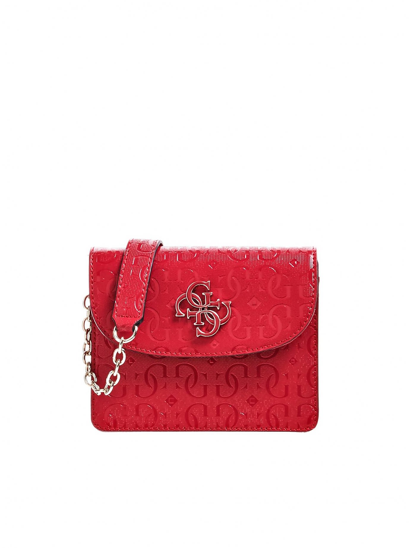 

Женская сумка кросс боди Guess Chic Shine Mini Crossbody Flap красная (HWSG7746780-BER)