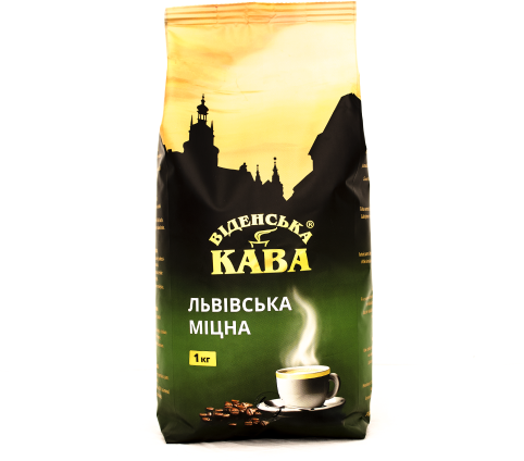 Акція на Кава Віденська кава Львівська Міцна в зернах 1 кг (4820000371100) від Y.UA