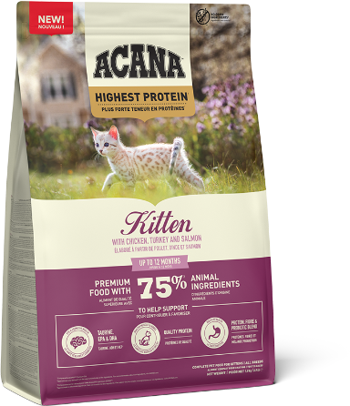Акція на Сухой корм для котят Acana Highest Protein Kitten Recipe 1.8 кг (a72325) від Stylus